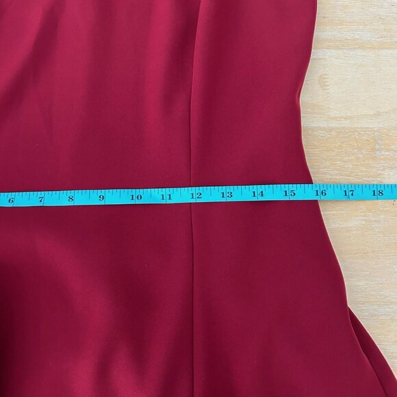 Theory Dress Womens 8 Red Sleeveless‎ V-Neck A-Line Fit & Flare Lined Cocktail - Picture 8 of 9